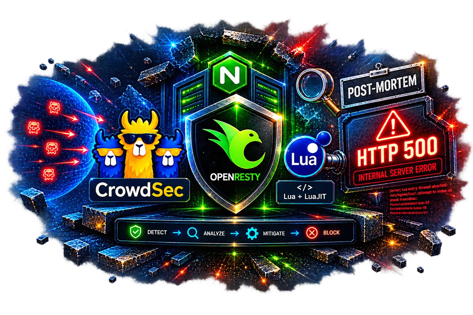 CrowdSec, OpenResty et Lua face au trafic malveillant et aux erreurs HTTP 500 /images/logos/crowdsec-openresty-appsec.webp